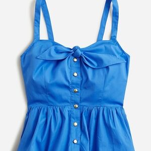 J. Crew Tie-front button-up peplum top